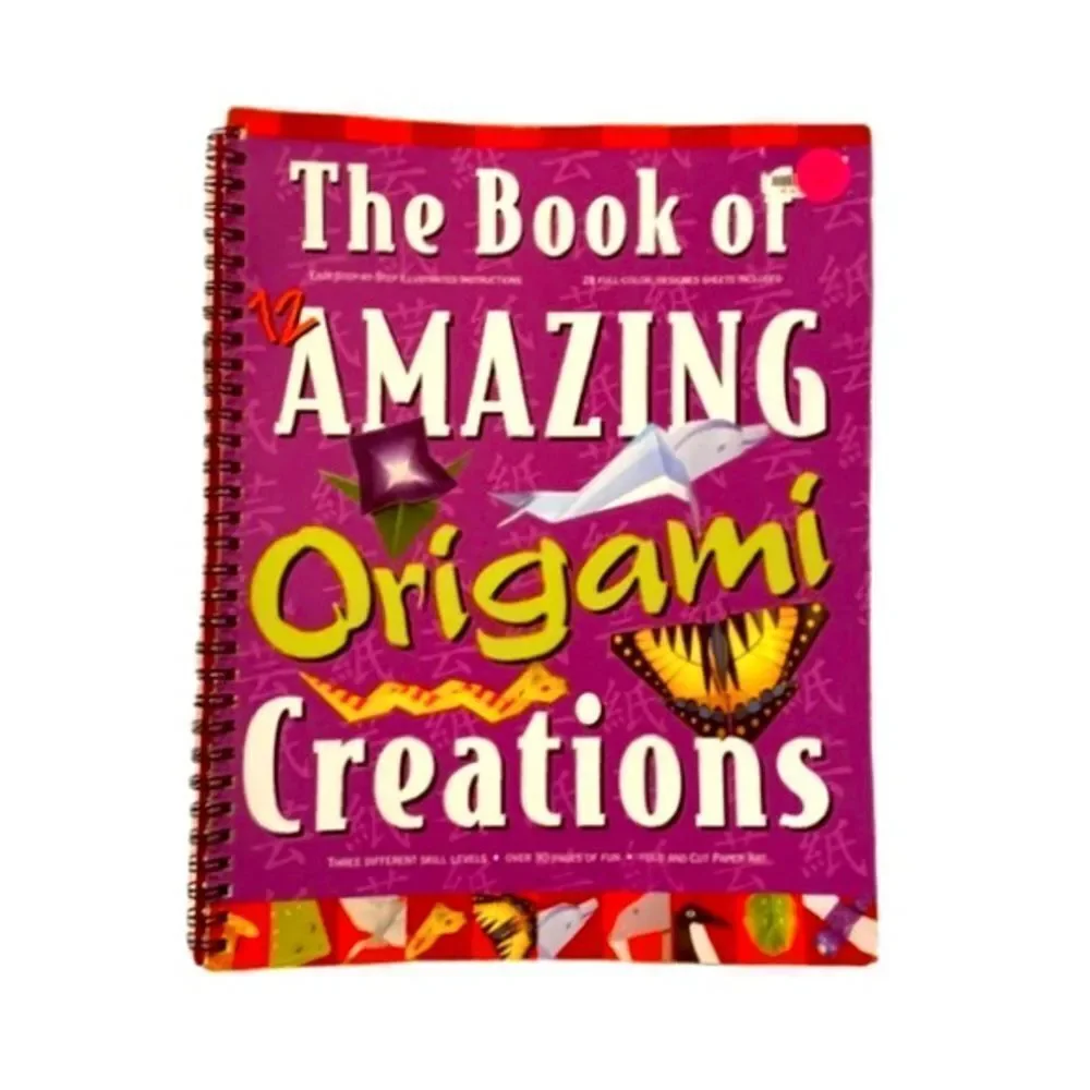 KIDS ART Activity Book Amazing Origami Creations 3 Skill Levels Paper Included